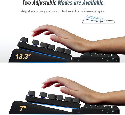 حامل لوحة مفاتيح الكمبيوتر مع راحة معصم ، حامل لوحة مفاتيح مريحة مريحة ، دعم صينية لوحة المفاتيح لمكتب منزل (Blue Starry Sky) in Kuwait