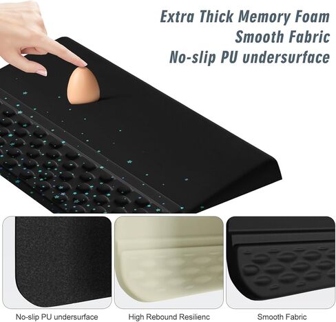 حامل لوحة مفاتيح الكمبيوتر مع راحة معصم ، حامل لوحة مفاتيح مريحة مريحة ، دعم صينية لوحة المفاتيح لمكتب منزل (Blue Starry Sky) in Kuwait