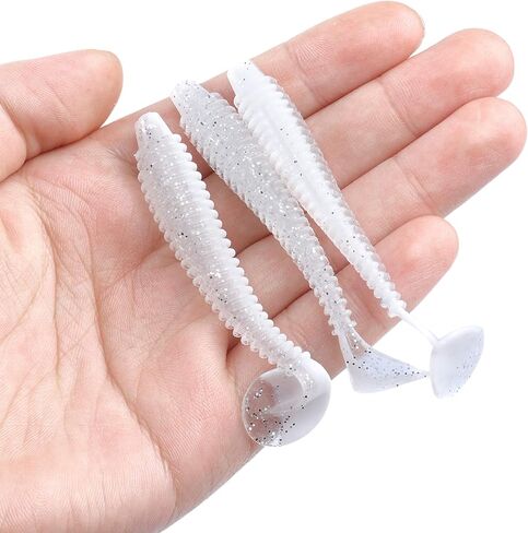Paddle Tail Swimbaits 100/80/50PCS, 5/4/3/2 inch Soft Plastic Fishing Baits Bulk Pack – Durable Lifelike Action Lures for Bass, Trout, Crappie – Freshwater & Saltwater Fishing Gifts in Kuwait