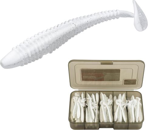 Paddle Tail Swimbaits 100/80/50PCS, 5/4/3/2 inch Soft Plastic Fishing Baits Bulk Pack – Durable Lifelike Action Lures for Bass, Trout, Crappie – Freshwater & Saltwater Fishing Gifts in Kuwait