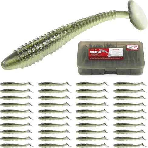 Paddle Tail Swimbaits 100/80/50PCS, 5/4/3/2 inch Soft Plastic Fishing Baits Bulk Pack – Durable Lifelike Action Lures for Bass, Trout, Crappie – Freshwater & Saltwater Fishing Gifts in Kuwait