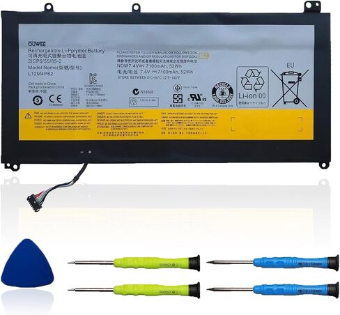 بطارية كمبيوتر محمول OUWEE L17M3P55 متوافقة مع Lenovo ThinkPad L380 Yoga L390 Yoga Serie Notebook 01AV482 SB10K97626 L17L3P53 01AV481 SB10K97625 L17C3P53 01AV483 SB10K97627 11.1V 45Wh 4080mAh in Kuwait