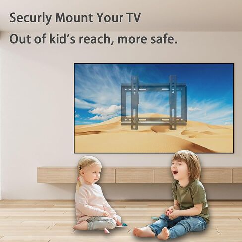 TV Wall Mount Bracket for 26-63 Inch TV Universal Fit for Flat Panel LED LCD OLED TVs Max VESA 400x400mm Maximum Weight Capacity 110 lbs (14-42 Inch) in Saudi Arabia