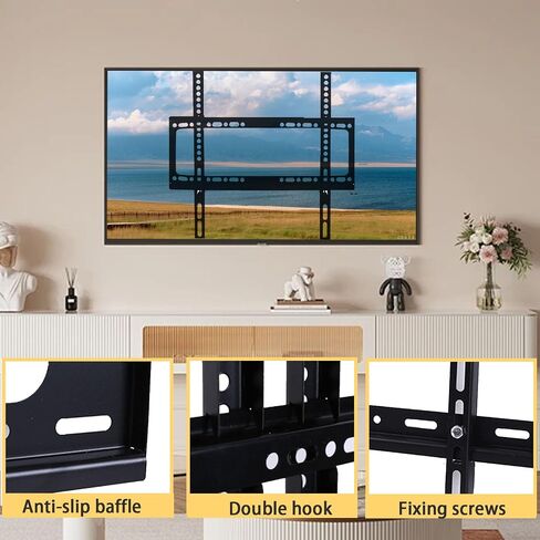 TV Wall Mount Bracket for 26-63 Inch TV Universal Fit for Flat Panel LED LCD OLED TVs Max VESA 400x400mm Maximum Weight Capacity 110 lbs (14-42 Inch) in Saudi Arabia