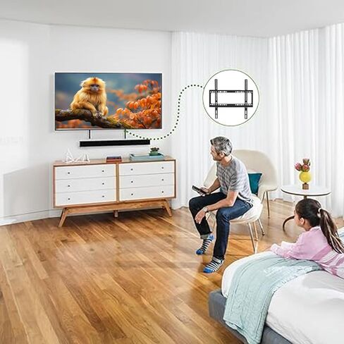 TV Wall Mount Bracket for 26-63 Inch TV Universal Fit for Flat Panel LED LCD OLED TVs Max VESA 400x400mm Maximum Weight Capacity 110 lbs (14-42 Inch) in Saudi Arabia