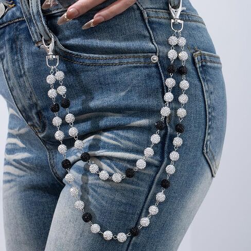 CSIYANJRY99 Pants Chain Wallet Chain Punk Chain Hip Hop Butterfly Lock Charm Jeans Chains Rock Chains for Women Men Hipster Women Fashion Trendy Waist Pants Chain Jewelry Clothing Accessories in Saudi Arabia