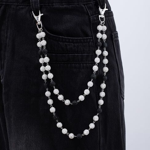 CSIYANJRY99 Pants Chain Wallet Chain Punk Chain Hip Hop Butterfly Lock Charm Jeans Chains Rock Chains for Women Men Hipster Women Fashion Trendy Waist Pants Chain Jewelry Clothing Accessories in Saudi Arabia