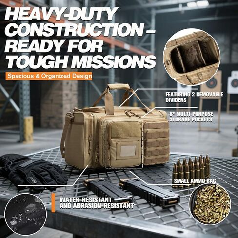 حقيبة مجموعة المسدسات من INSSTUID للمسدسات والذخيرة وحقيبة المسدس التكتيكي للرماية وحقائب دفل للمسدسات الكبيرة ومجلة ملحقات معدات الذخيرة للصيد والرماية والرياضة in Kuwait