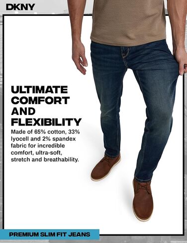 DKNY Jeans for Men - Premium Soft Slim Fit Mens Stretch Jeans in Kuwait