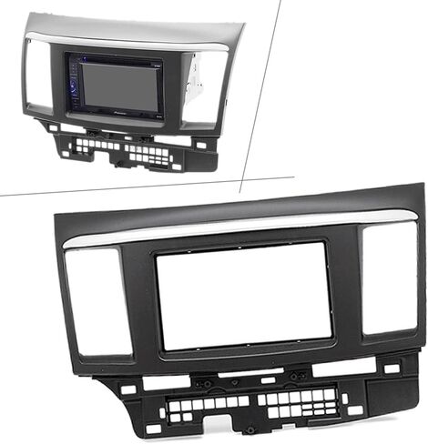 CNxinn10 Car Audio & Video Dash Mounting Kits, Car Stereo Double 2 Din Fascia Dash Panel Facia Kit Trim Replacement for MITSUBISHI Lancer 2007 2008 2009 2010 2011 2012 2013 Sedan in Saudi Arabia