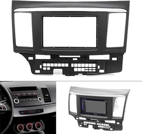 CNxinn10 Car Audio & Video Dash Mounting Kits, Car Stereo Double 2 Din Fascia Dash Panel Facia Kit Trim Replacement for MITSUBISHI Lancer 2007 2008 2009 2010 2011 2012 2013 Sedan in Saudi Arabia