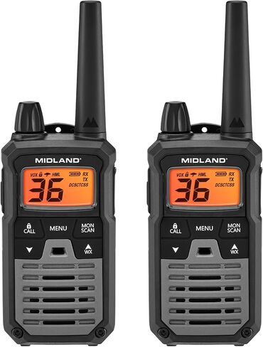 Midland T290VP4 GMRS عالية الطاقة ثنائية الاتجاه | اتصال طويل المدى مع 36 قناة و 121 رموز الخصوصية | تصميم متين ، مقاوم للماء للمغامرات في الهواء الطلق in Kuwait