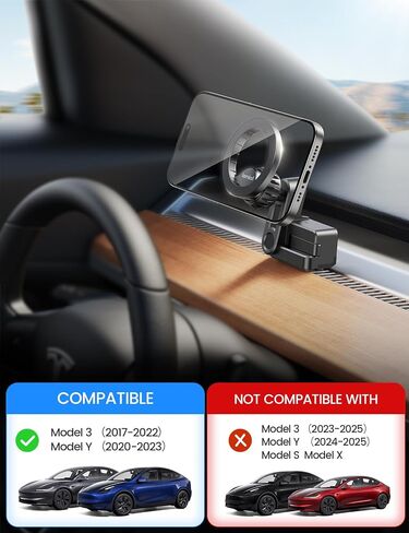 Lamicall for Tesla Phone Mount Holder [Strongest Magnet Power] for Tesla Model 3 Y Car Accessories fits iPhone 16 15 14 Pro Max Plus [ONLY FIT for 2017-2022 Model 3, 2020-2023 Model Y] in Saudi Arabia
