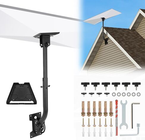 FAHKNS Starlink Gen 3 Mount, Adjustable Wall & Roof Mounting Kit, with Gen 3 Pipe Adapter, Heavy Duty Starlink Pole Mount Include Pipe Adapter, Compatible with V3 Star Link Standard Dish in Saudi Arabia