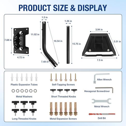 FAHKNS Starlink Gen 3 Mount, Adjustable Wall & Roof Mounting Kit, with Gen 3 Pipe Adapter, Heavy Duty Starlink Pole Mount Include Pipe Adapter, Compatible with V3 Star Link Standard Dish in Saudi Arabia