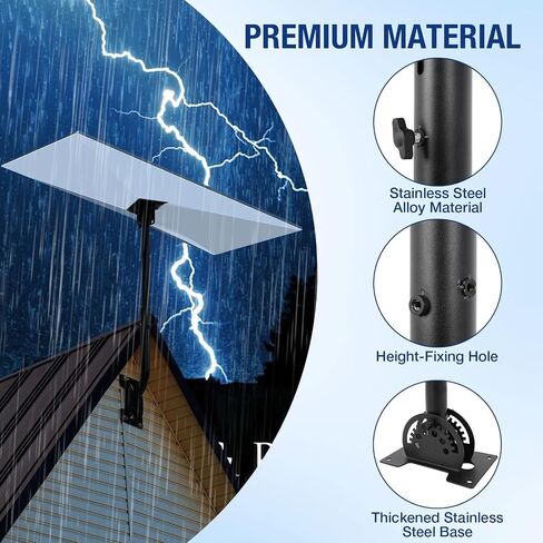 FAHKNS Starlink Gen 3 Mount, Adjustable Wall & Roof Mounting Kit, with Gen 3 Pipe Adapter, Heavy Duty Starlink Pole Mount Include Pipe Adapter, Compatible with V3 Star Link Standard Dish in Saudi Arabia