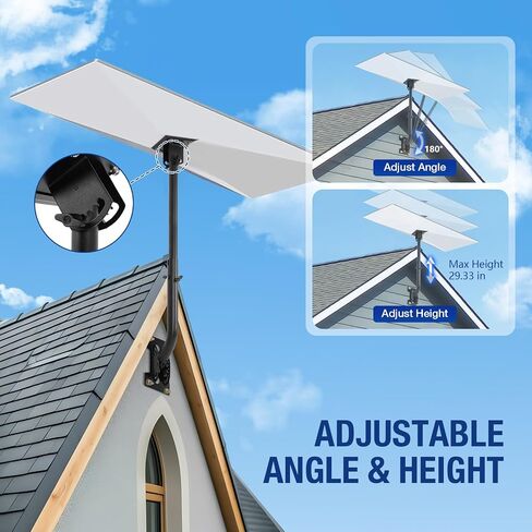 FAHKNS Starlink Gen 3 Mount, Adjustable Wall & Roof Mounting Kit, with Gen 3 Pipe Adapter, Heavy Duty Starlink Pole Mount Include Pipe Adapter, Compatible with V3 Star Link Standard Dish in Saudi Arabia
