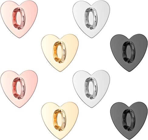 8pcs Hook Charm Charm Hook ، Heart Phone Charm Homed Homed Home Ring Ring Metal Sticky Finger Grip Loops Homeers Absolds Kit Cell Cell Accessories for case pad tablet supplies (4 color) in Saudi Arabia