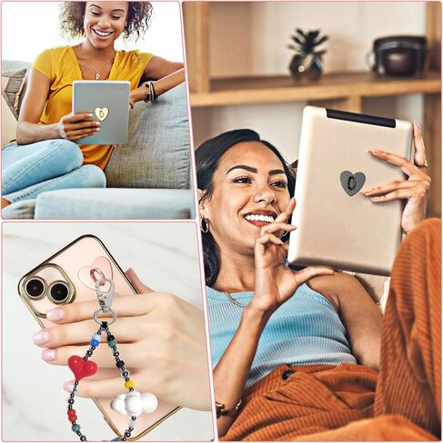 8pcs Hook Charm Charm Hook ، Heart Phone Charm Homed Homed Home Ring Ring Metal Sticky Finger Grip Loops Homeers Absolds Kit Cell Cell Accessories for case pad tablet supplies (4 color) in Saudi Arabia