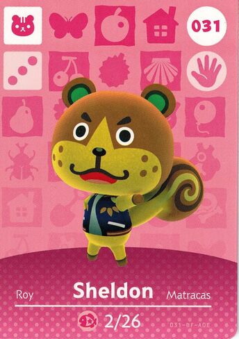 عبور الحيوان Happy Home Designer Amiibo Card Sheldon 031/100 in Saudi Arabia