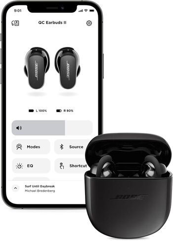 Bose QuietComfort Earbuds II, Wireless, Bluetooth, World’s Best Noise Cancelling In-Ear Headphones with Personalized Noise Cancellation & Sound, Triple Black (Renewed) in Kuwait