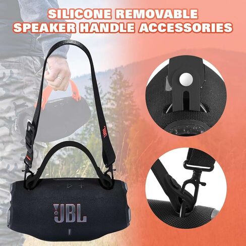 حزام مقبض سيليكون قابل للإزالة لـ JBL Xtreme 4/Xtreme 3/Xtreme 2 مكبر صوت بلوتوث المحمول - يحمل ملحقات حزام مقبض مكبرات الصوت المضادة للانزلاق in Kuwait
