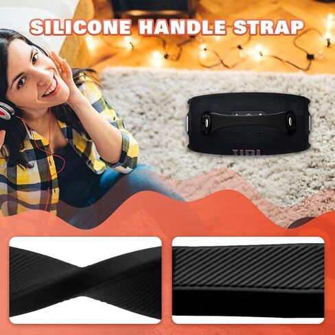حزام مقبض سيليكون قابل للإزالة لـ JBL Xtreme 4/Xtreme 3/Xtreme 2 مكبر صوت بلوتوث المحمول - يحمل ملحقات حزام مقبض مكبرات الصوت المضادة للانزلاق in Kuwait