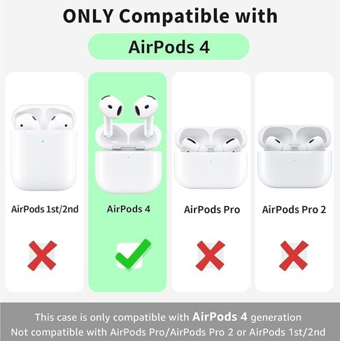 لحالة AirPods 4 ، متوافقة مع AirPods الجيل الرابع ، وغطاء وقائي مقاوم للصدمة من الجلد لغطاء الجيل الرابع من AirPods ، نمط عشوائي (أ) in Saudi Arabia