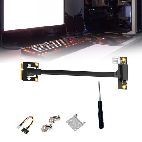 Miniature PCIe to 1X 4X 8X 16X Wireless Networking Card Sound Card Connection Miniature PCIE to PCIE Extension Cable in Kuwait