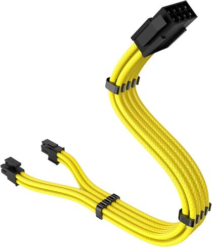 Color CPU 8pin to 4+4pin Detachable Male Extension Cable 11.8inch for Motherboards Power Supplies CPU 8Pins Cord in Saudi Arabia