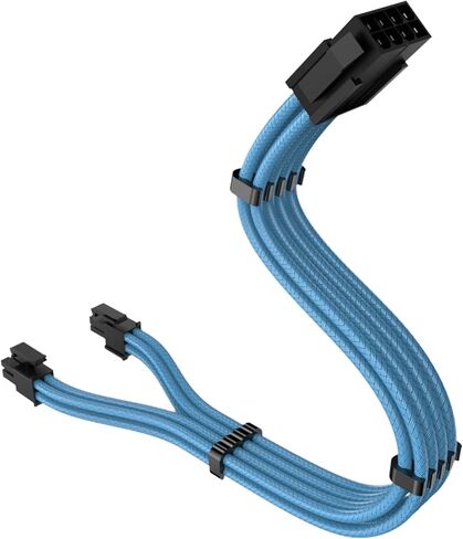 Color CPU 8pin to 4+4pin Detachable Male Extension Cable 11.8inch for Motherboards Power Supplies CPU 8Pins Cord in Saudi Arabia