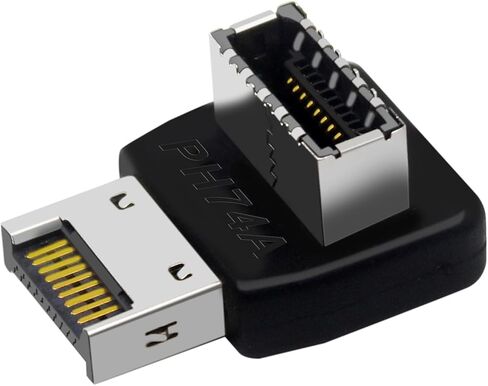90 درجة USB النوع E محول USB 3.1 لوحة موصلات داخلية الأمامية محول 10 جيجابت في الثانية PH74A/PH74B تثبيت in Kuwait