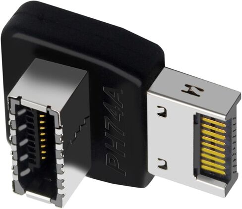 90 درجة USB النوع E محول USB 3.1 لوحة موصلات داخلية الأمامية محول 10 جيجابت في الثانية PH74A/PH74B تثبيت in Kuwait