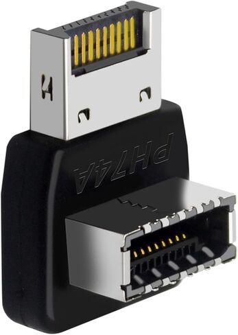 90 درجة USB النوع E محول USB 3.1 لوحة موصلات داخلية الأمامية محول 10 جيجابت في الثانية PH74A/PH74B تثبيت in Kuwait