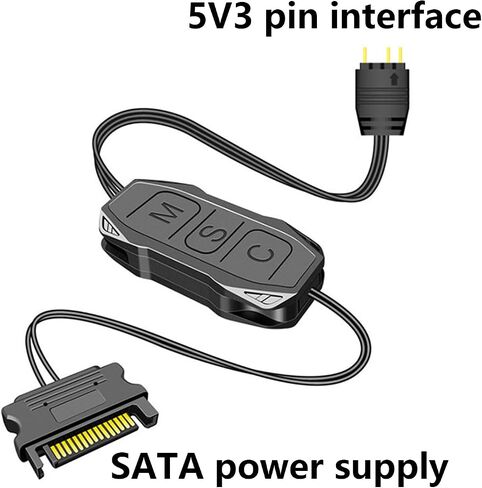 5V3Pin Light Controller 5V3Pin ARGB Controller for Desktop PC Quick Modes Switching Light Stripes Controller in Saudi Arabia