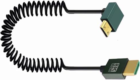 Premium 8K HDTV to Small HDTV Connectors Cable for Seamlessly Video&Sound Transmission Flexible Coiled Extension Cable in Saudi Arabia