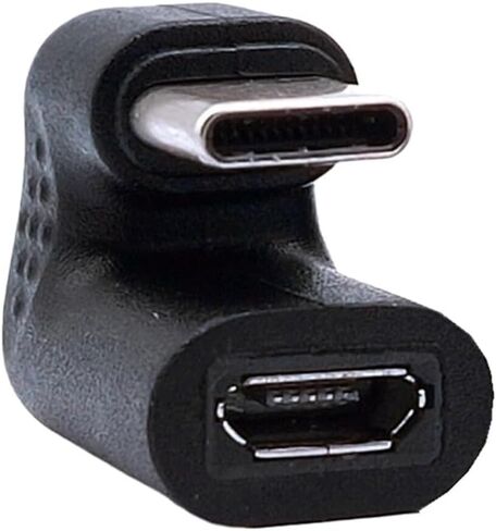 Mobile Tablet Data Cable Protection Adapter U-Shaped Curved Head Type-C Male to Female USB Female Stuttering Chicken charg(Micro USB) in Saudi Arabia