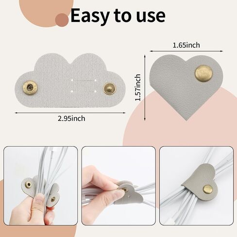 10 Pcs Data Cable Organizer,Cable Ties Reusable,Heart Cord Organizer for Electrical Cords, Cord Organizer for Earphone, Phone Charger(5 Colors) in Saudi Arabia