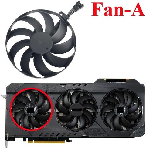 T129215BU CF9010U12D PLD09210S12H Video Card Fan Compatible with RTX 3060Ti 3080Ti 3070 3080 3090 TUF OC Gaming GPU Cooler Fan(Fan - A) in Saudi Arabia