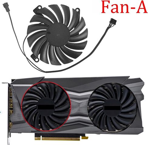 استبدال مروحة بطاقة الفيديو متوافق مع RTX 3070 TWIN X2 OC 85MM CF -12915S RTX3070 مروحة تبريد بطاقة الرسومات (مروحة - أ) in Saudi Arabia