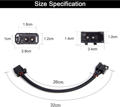 PEMP Most Retrofit Optical Cable Male to Female Connector Wire Stift Compatible for BMW Mercedes Audi CarPlay Linux Android Sceen MMI Box, 26cm Most Fiber Optic Extension Cable in Kuwait