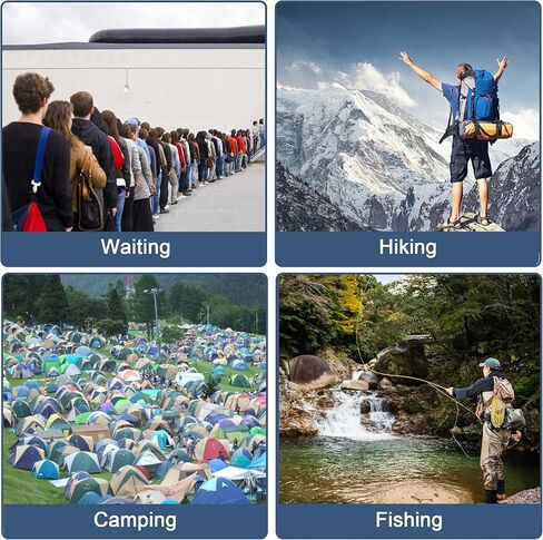 2025 Upgraded XXL Collapsible Stool with Cushion 20.4", 200Kg Max Weight, Wider & Taller Pop Up Seat, Heavy Duty Portable Retractable Folding Stool or Travel Foot Rest, Gift for Camping & Outdoors in Kuwait