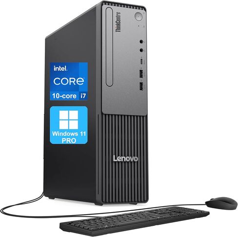 كمبيوتر مكتبي Lenovo ThinkCentre Neo 30s Gen 5 SFF، معالج Intel Core i7-13620H، 32 جيجا DDR5، 1 تيرابايت SSD، HDMI + VGA، Wi-Fi، RJ-45، USB-C، لوحة مفاتيح وماوس سلكية، Windows 11 Pro in Kuwait