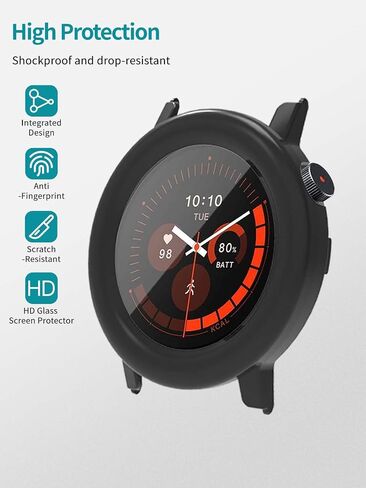 Case for CMF Watch 3 Pro ، Wost Protection Cover Smartwatch ، فيلم زجاجي مضمّن 9 ساعات ، جهاز كمبيوتر صلب ، سهلة التثبيت ، شاشة لا يوجد شيء CMF Watch 3 Pro (أسود) in Saudi Arabia