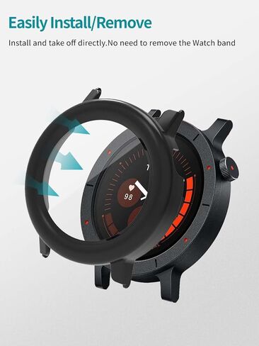 Case for CMF Watch 3 Pro ، Wost Protection Cover Smartwatch ، فيلم زجاجي مضمّن 9 ساعات ، جهاز كمبيوتر صلب ، سهلة التثبيت ، شاشة لا يوجد شيء CMF Watch 3 Pro (أسود) in Saudi Arabia