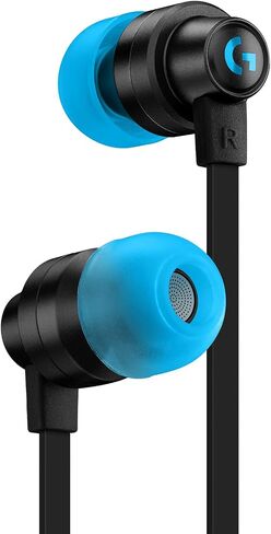 Logitech G333 Gaming Earphones with Dual Audio Drivers, in-line mic and Volume Control, Compatible with PC/PS/Xbox/Nintendo/Mobile with 3.5mm Aux or USB-C Port - Black in Saudi Arabia