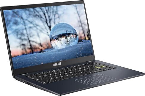 ASUS 14" FHD Laptop Computer, 4-Core Intel Pentium, Windows 11 Pro with Microsoft Office Lifetime Suite, 4GB RAM 576GB Storage (256GB SSD + 256GB Docking Station +64GB eMMC), PLUSERA Earphones, Black in Saudi Arabia