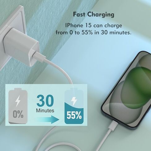 USB C to USB C Cable 60W 6 FT USB Type C Fast Charging Cable for i-Phone 16/16 Plus/16 Pro Max/15/15 Plus/15 Pro Max, Mac-Book Pro, iPad Pro Air in Saudi Arabia