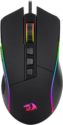 Redragon Gaming Mouse, Wired Gaming Mouse 16,000 DPI Opitacl Sensor, Mouse with Fire Button, Macro Editing Programmable RGB Ergonomic Mouse for Laptap/PC/Mac in Saudi Arabia