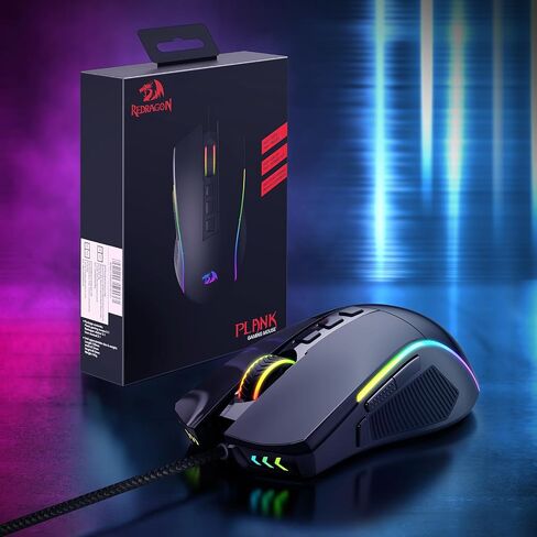 Redragon Gaming Mouse, Wired Gaming Mouse 16,000 DPI Opitacl Sensor, Mouse with Fire Button, Macro Editing Programmable RGB Ergonomic Mouse for Laptap/PC/Mac in Saudi Arabia